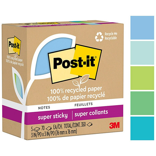 SUPER STICKY POST-IT NOTES-TROPICAL 654-5SST 73x73mm Tropical 7100290422