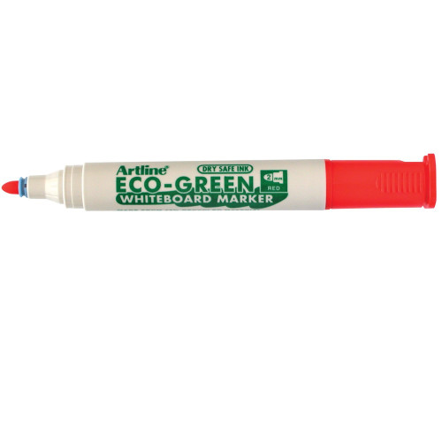 ARTLINE 527 ECO-GREEN WHITEBOARD MARKER BULLET RED 157502