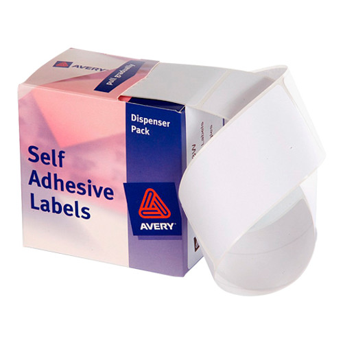 AVERY DISPENSER LABELS Rectangles DMR10124W 101 x 24mm White, Pack of 160