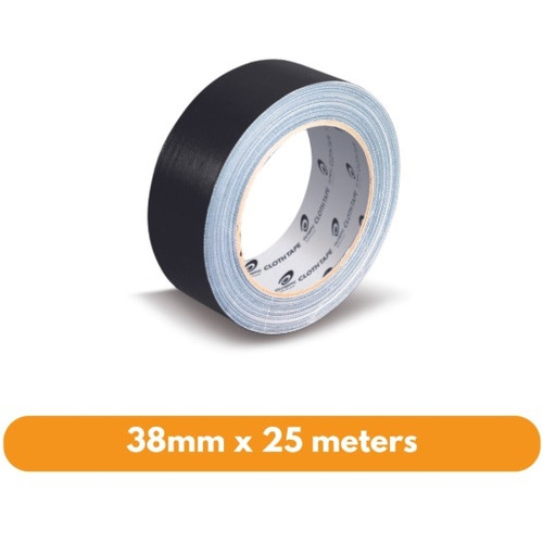 Olympic Cloth Tape 38mm x 25m Black (141707)