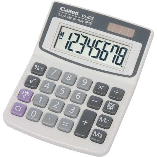 CANON LS82Z CALCULATOR 8 Digit, Dual Power, Angled Display