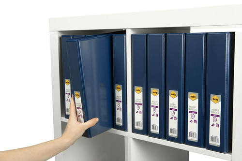 MARBIG ENVIRO CLEARVIEW INSERT BINDERS A4 3 'D' 38mm Blue