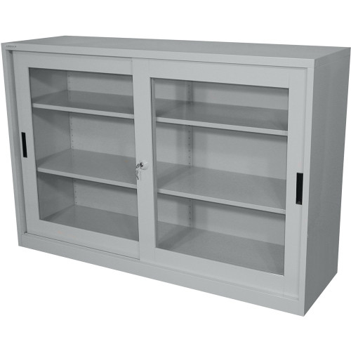 STEELCO SLIDING GLASS DOOR 2 Shelves H1015xW1500xD465