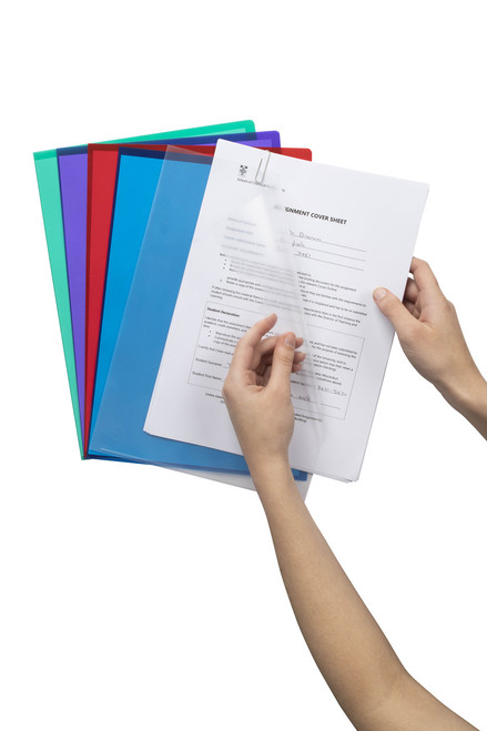 MARBIG ULTRA LETTER FILES A4 Poly Assorted Pk10