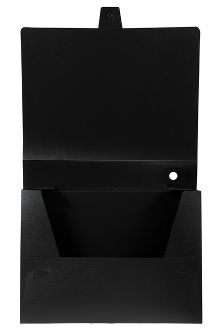 MARBIG POLYPROPYLENE BOX FILES WITH BUTTON BLACK 2009802