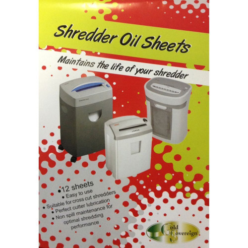 GOLD SOVEREIGN SHREDDER OIL Sheets Pack of 12