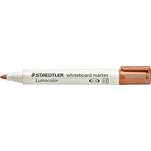Staedtler 351 Lumocolor Whiteboard Marker 2.0mm Bullet Point - Brown, Box of 10
