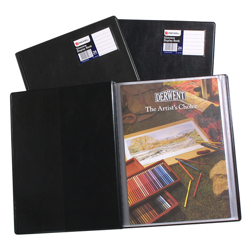 REXEL SLIMVIEW DISPLAY BOOKS A4 24 Pocket Black