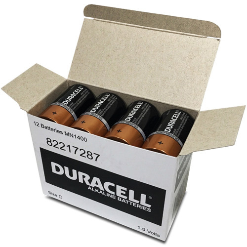 DURACELL COPPERTOP BATTERY C Bulk Pack Box of 12 005993I