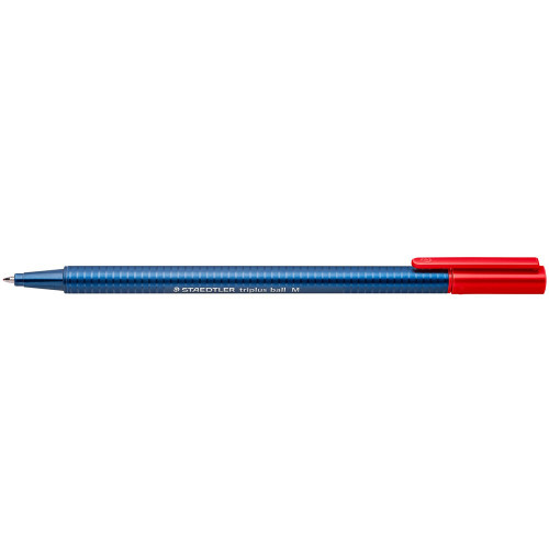 Staedtler 437 Triplus Ball Ballpoint Pen Medium - Red, Pack of 10