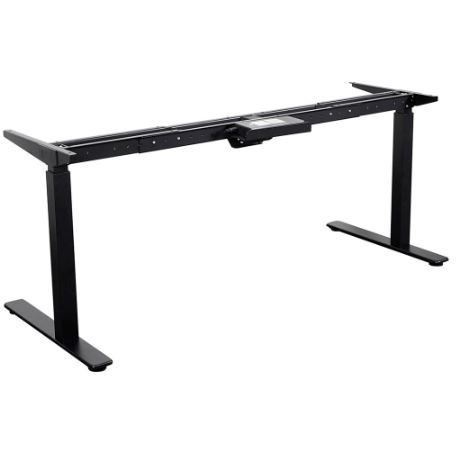 Summit Electric Height Adjustable Straight Desk Frame Only Black