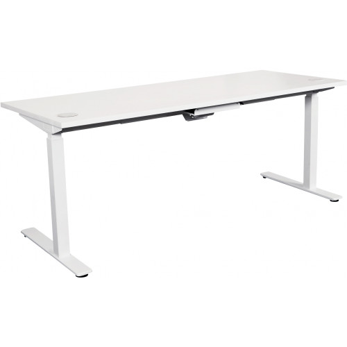 Summit 2 Sit To Stand Electric Desk Adjustable Height Complete White (H) 725-1175 (W) 1800 (D) 750 mm Top Single Motor