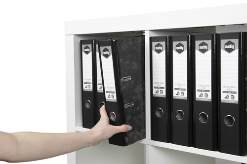 MARBIG LEVER ARCH FILE A4 Black Mottled