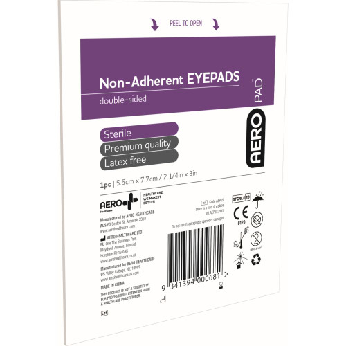 AEROPAD Non-Adherent Eye Pad Sterile 5.5 x 7.7cm, Each