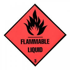 STIXXON LABEL 'FLAMMABLE LIQUIDS' 100mm x 100mm Roll 500