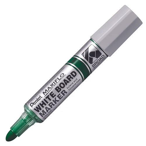 Pentel MWL5 Maxiflo Whiteboard Marker Bullet Point 2.1mm Green, Each