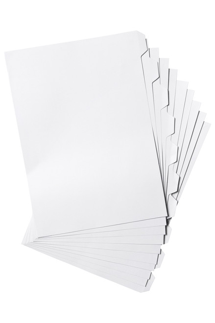 MARBIG UNPUNCHED DIVIDERS 10 Tab A4 White