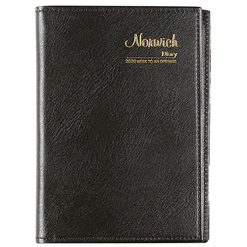NORWICH SPIRAL DIARY A6 Week to Open Black (2026 - Clearance - While Stocks Last)
