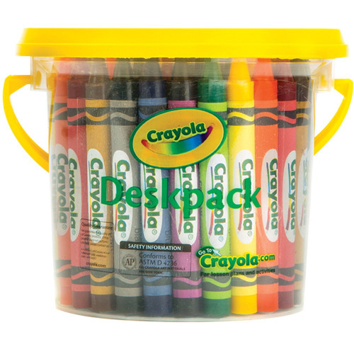 Crayola Large Crayon Deskpack (8 Colours), Pack of 48