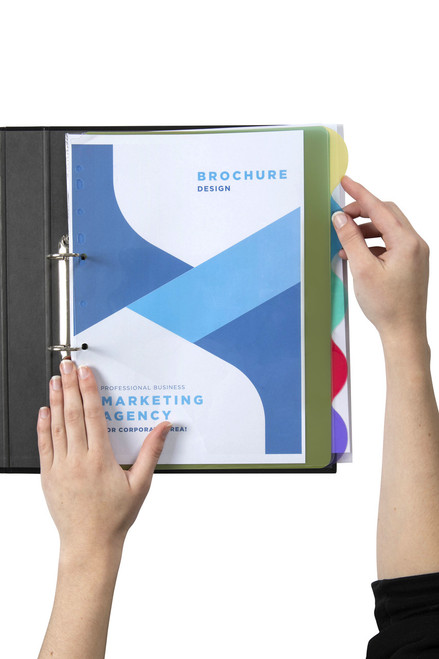 MARBIG PROFESSIONAL SERIES VIEW TAB DIVIDERS 5 Tab Coloured A4 Extra Wide