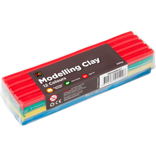 MODELLING CLAY 500GM MULTICOLOURED CELLO WRAPPED