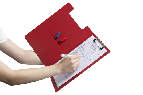 MARBIG PVC CLIPFOLDERS A4 Red