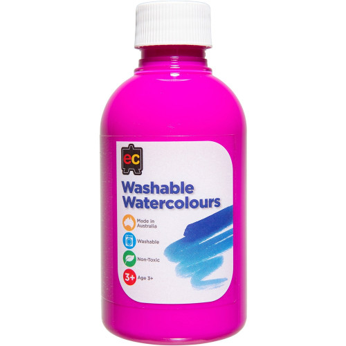 EC WASHABLE WATERCOLOUR PAINTS 250ml Pink