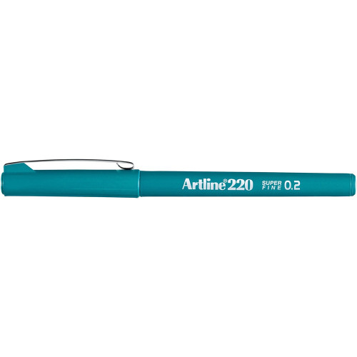 ARTLINE 220 FINELINER PENS 0.2mm Dark Green Pack of 12