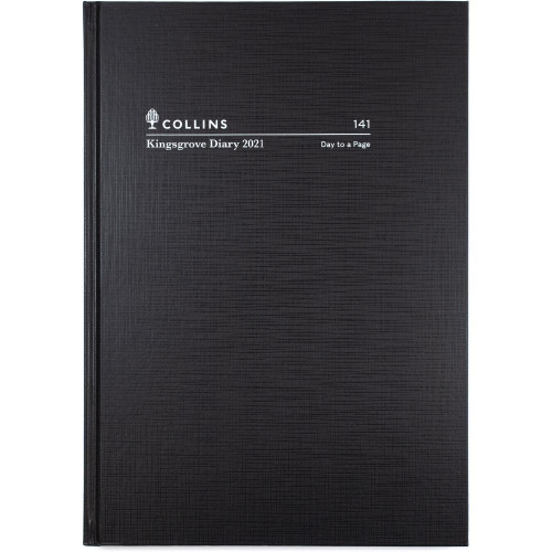 KINGSGROVE A4 1 DAY DIARY BLK 141P99 BLACK (2026)