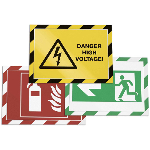 DURABLE DURAFRAME SECURITY A4 Green/White Pack 2