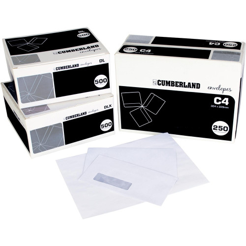 CUMBERLAND LASER ENVELOPE StripSeal W/Face DLX 120x235mm Secretive (Box of 500)