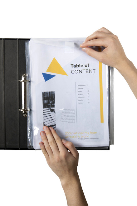 MARBIG PROFESSIONAL SHEET PROTECTORS  HEAVY DUTY A4 Gusseted 25mm With Flap, Pk10