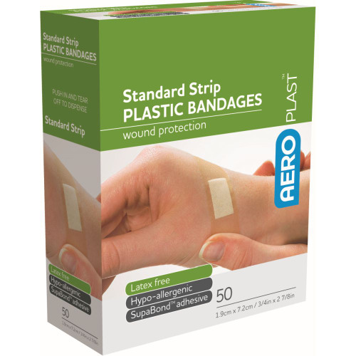 Aeroplast Plastic Bandage Standard Strips Pack of 50