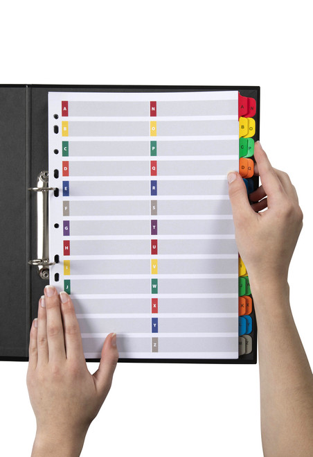 MARBIG POLYPROPYLENE DIVIDERS - NUMERICAL 1-5 A4 Grey