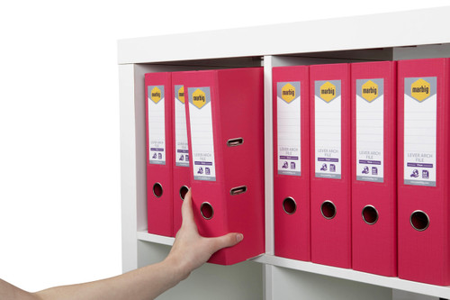 MARBIG PE LINEN LEVER ARCH A4 - Coral 6601029 / 6509009