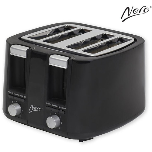 Nero 4 Slice Toaster Black, Each