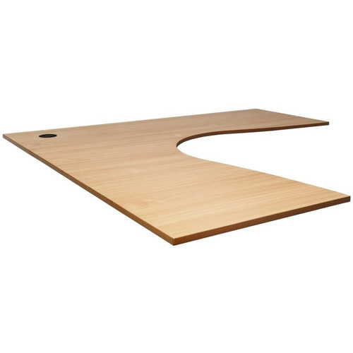 Corner Workstation Table Top Only In Beech 1800mm x 1800mm x 700mm D x 25mm T,Matching Rigid Edging 1 x 80mm Dia. Cable entry Holes E0 Rated Melamine Board 5 Year Warranty