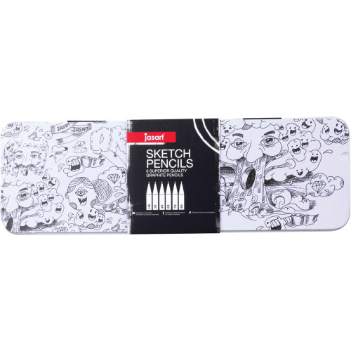 Jasart Sketching pencils Pack of 6 
0031780