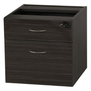 FOI FIXED PEDESTAL 1 Drawer and 1 File Blackline Wood 465x470x450mm