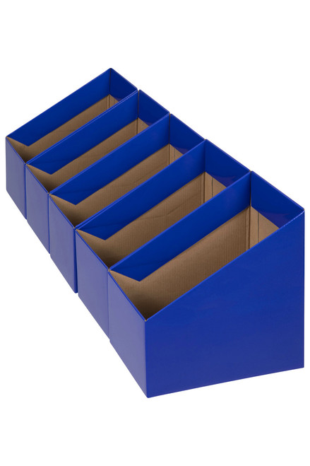 MARBIG BOOK BOXES Large Blue Pack of 5