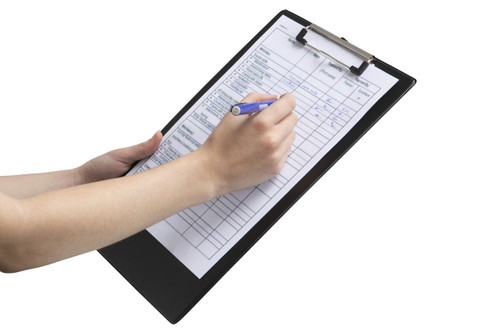 MARBIG PVC CLIPBOARDS Foolscap Black