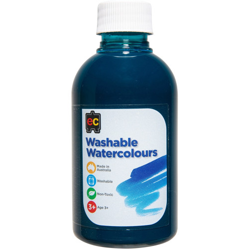 EC WASHABLE WATERCOLOUR PAINTS 250ml Turquoise