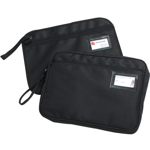 MARBIG FABRIC ZIPPERED CONVENTION SATCHEL (390mm x 290mm) Black