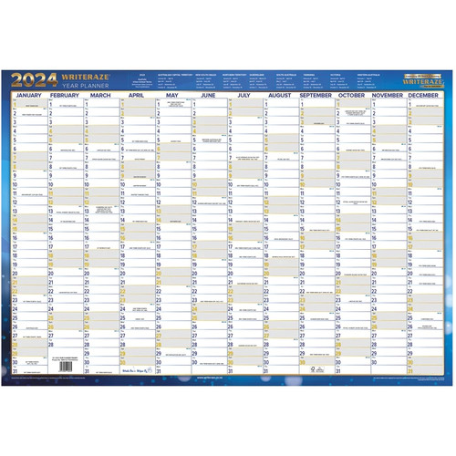 COLLINS WRITERAZE YEAR PLANNER Executive Laminated 700x1000mm (Sold Out for 2026)