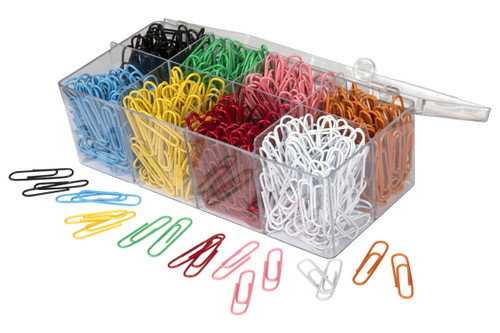MARBIG PAPER CLIPS COLOURED Large 33mm Assorted, Bx800