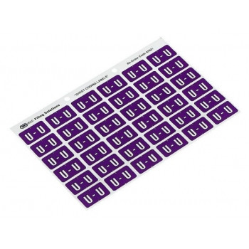 AVERY ALPHABETICAL 'U' SIDE TAB COLOUR CODING LABELS 25 x 38 mm, 180/Pack