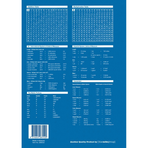 WRITER PREMIUM EXERCISE BOOK A4 48 Page 10mm Grid