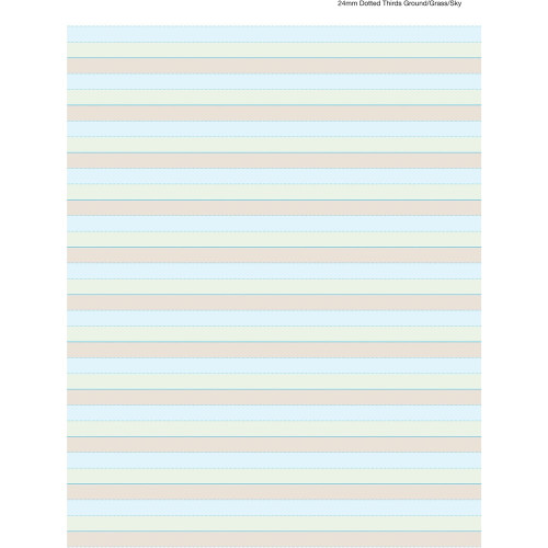 WRITER PREMIUM RULED PAD A4 50 sheet Ground/Grass/Sky 24mm Dotted Thirds