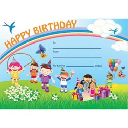 MERIT CERTIFICATE 36/pack Happy Birthday **While Stock Last**
