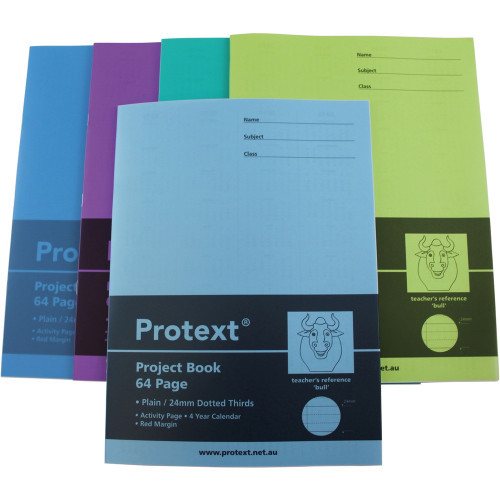 PROTEXT POLY PROJECT BOOK Plain/24mm Dotted Thirds 64pg Bull